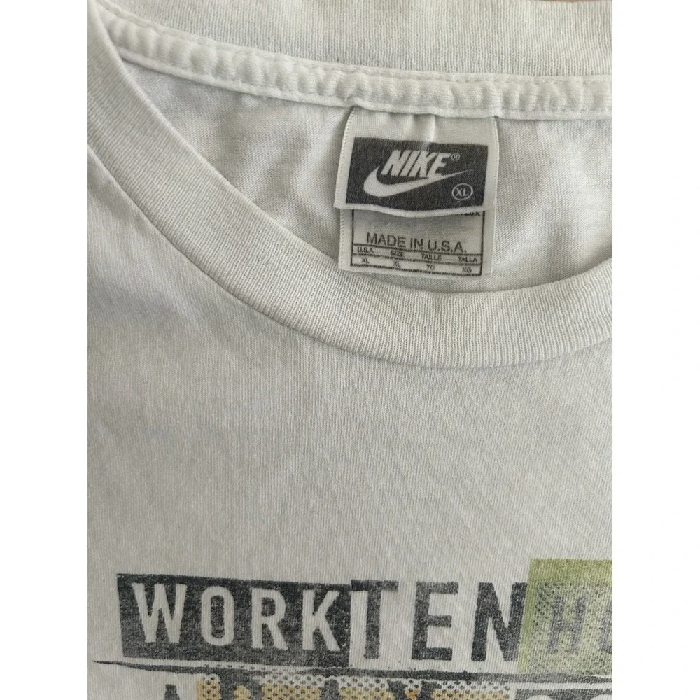 Vtg Nike Feminist T Shirt Made In USA Distressed Graphic XL